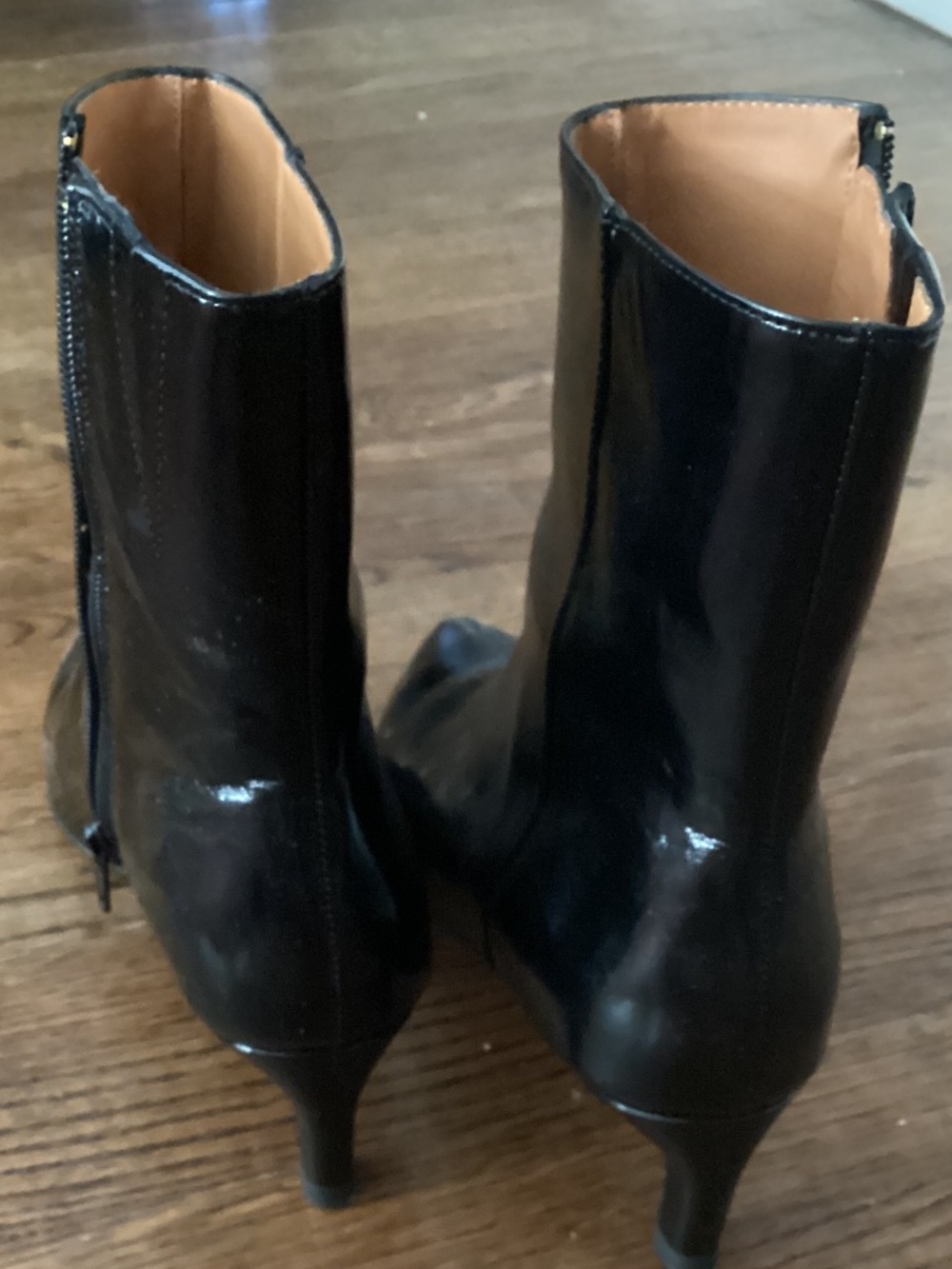 Sezane Garance Ankle Boots Patent Black - Booties Patent Leather - Size 8 - Picture 4 of 5